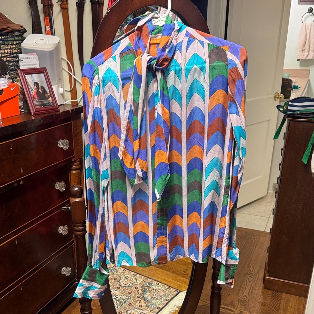 Oliphant Multicolor Chevron Blouse